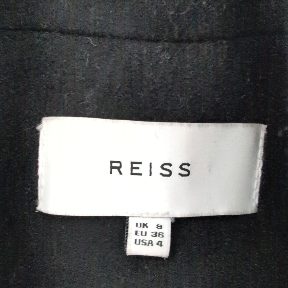 Reiss Black 100% Wool Wrap Coat Belt Long Trench Jacket Womens US 4 UK 8 Luxury - Picture 5 of 12